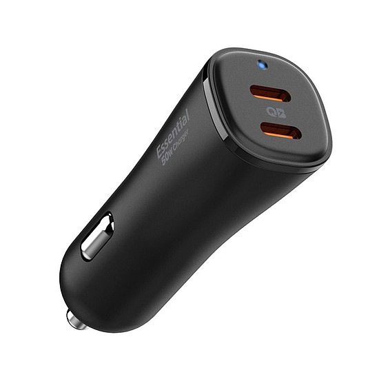 Spigen ArcStation Essential EV502 50W autós töltő - fekete