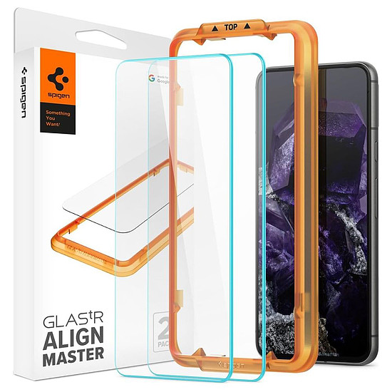 Spigen - Glas.tR Align Master (2 csomag) - Google Pixel 8 - átlátszó