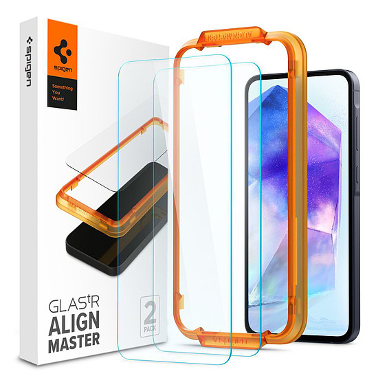 Spigen - Glas.tR Align Master (2 csomag) - Samsung Galaxy A55 5G - Átlátszó