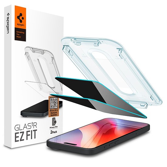 Spigen - Glas.tR EZ-FIT (2 csomag) - iPhone 16 Pro - Adatvédelem