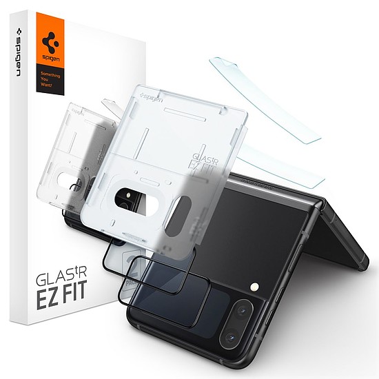 Spigen - Glas.tR EZ-FIT (2 csomag) - Samsung Galaxy Z Flip4 - Fekete (KF2310184)