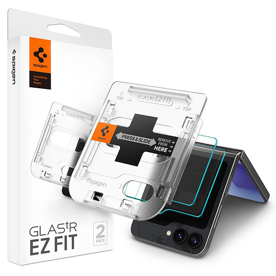 Spigen - Glas.tR EZ-FIT (2 csomag) - Samsung Galaxy Z Flip6 - Átlátszó