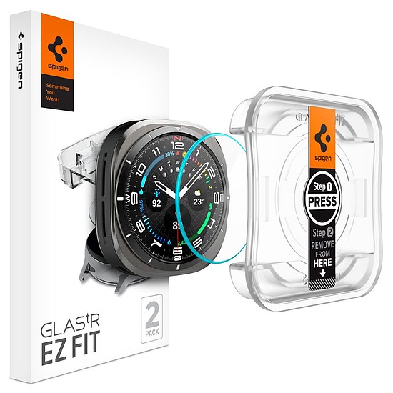 Spigen Glas.TR EZ Fit edzett üveg a Samsung Galaxy Watch Ultra készülékhez (47 mm) - átlátszó (2 csomag)