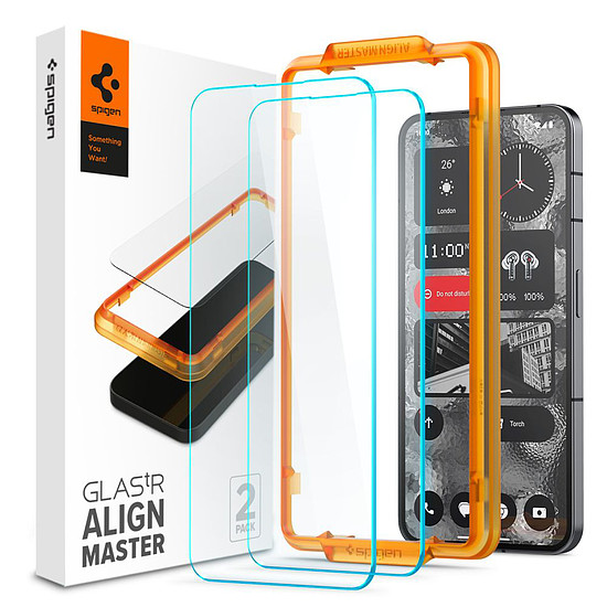 Spigen - Glass.tR Align Master (2 csomag) - Nothing Phone (2) - Tiszta (KF2314625)