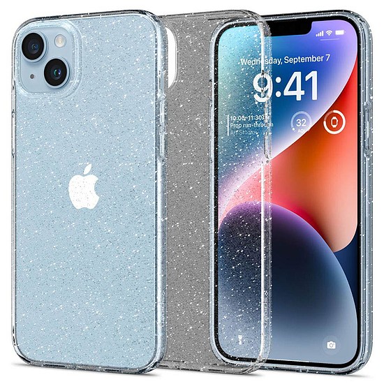 Spigen Liquid Crystal tok csillogó iPhone 14 átlátszó