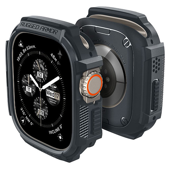 Spigen - masszív páncél - Apple Watch Ultra / Ultra 2 - sötétszürke