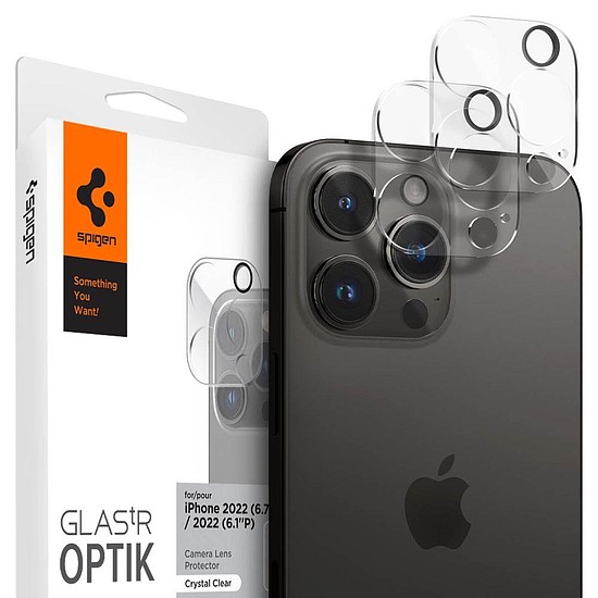 Spigen OPTIK.TR KAMERA VÉDŐ 2 CSOMAGOS IPHONE 14 PRO / 14 PRO MAX KRISTÁLYTISZTA BURKOLAT