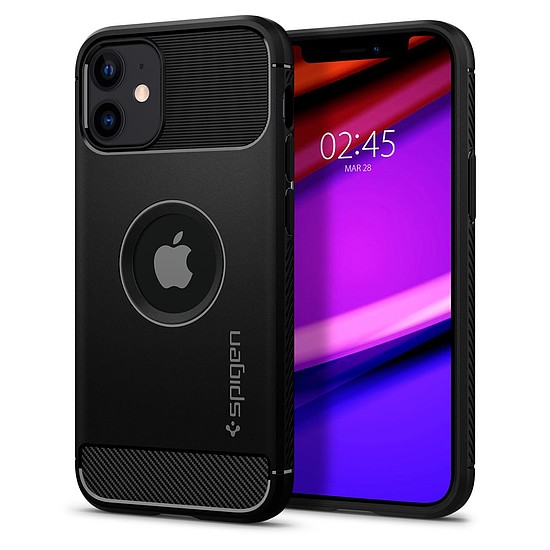 Spigen RUGGED ARMOR IPHONE 12/12 PRO MATTE FEKETE