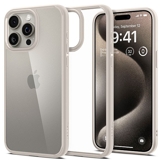 Spigen - Ultra Hybrid - iPhone 15 Pro - Természetes titán