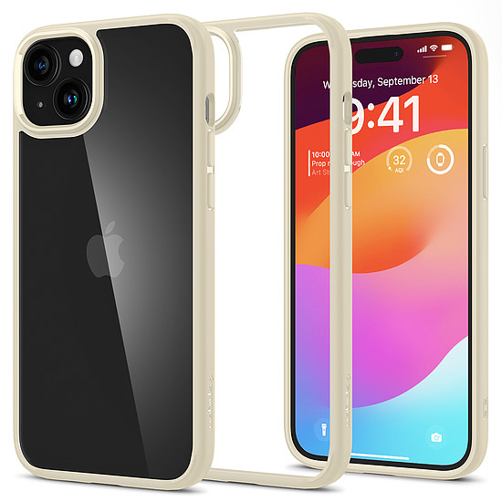 Spigen Ultra Hybrid tok iPhone 15-höz - bézs