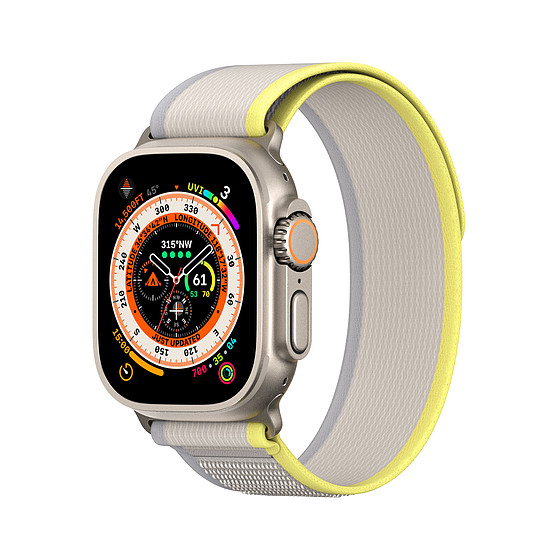 Sport tépőzáras Apple Watch Ultra / 9 / 8 / 7 / 6 / SE / 5 / 4 / 3 / 2 / 1 (42, 44, 45, 49 mm) Dux Ducis szíj YJ verzió - sárga-bézs