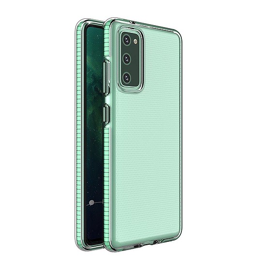 Spring Case átlátszó TPU gél védőborítás színes kerettel Samsung Galaxy S21 Ultra 5G mintához