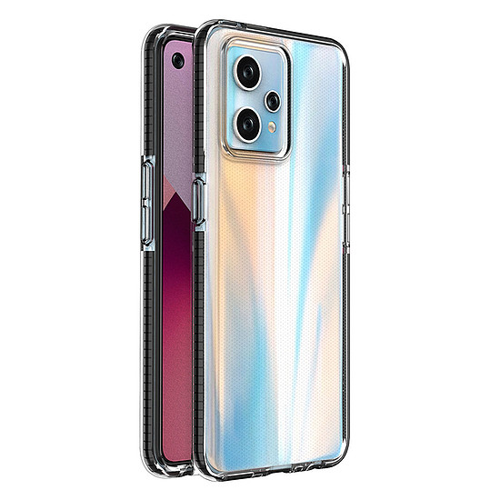 Spring Case for Realme 9 Pro+ / Realme 9 szilikon borítás fekete kerettel