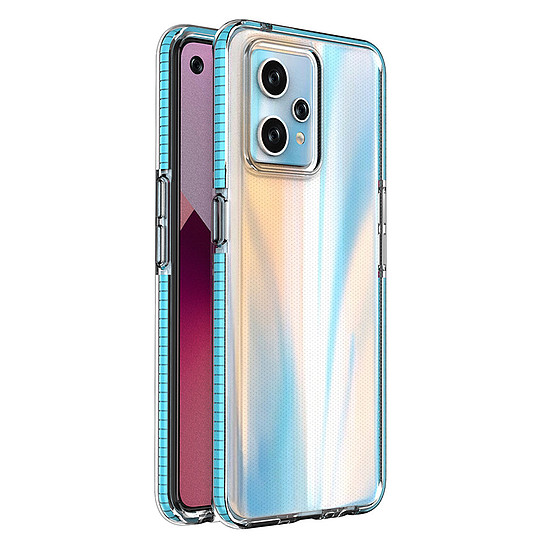 Spring Case for Realme 9 Pro+ / Realme 9 szilikon borítás világoskék kerettel