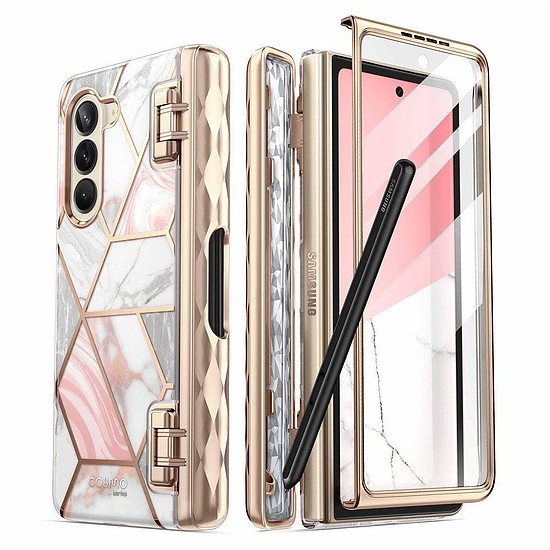 Supcase COSMO PEN GALAXY Z Fold 5 MARBLE PINK