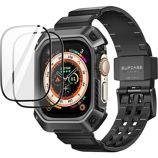 Supcase UNICORN BEETLE PRO & EDÍTETT ÜVEG Apple Watch ULTRA (49MM) FEKETE