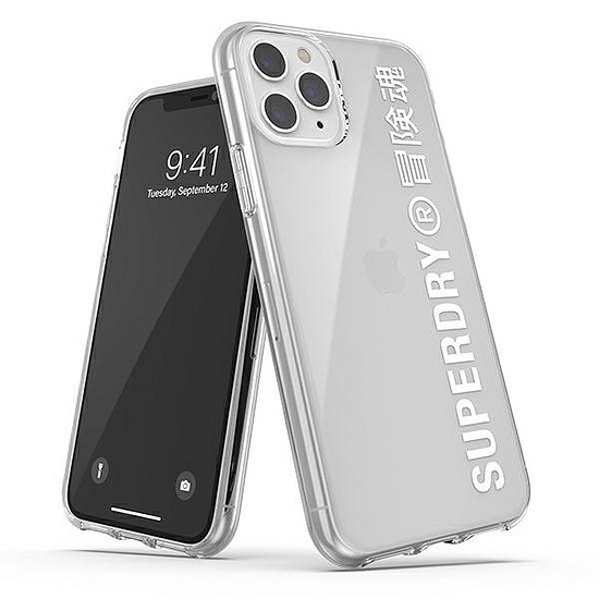 SuperDry Snap iPhone 11 Pro Max Clear tok kétszínű/fehér 41580