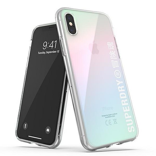 SuperDry Snap iPhone X/Xs átlátszó tok Gra dient 41584