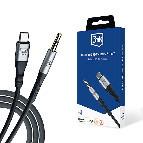 Tartozékok - 3mk AUX kábel USB-C - Jack 3,5 mm