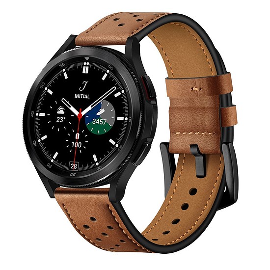 Tech-Protect bőrszíj Samsung Galaxy Watch 4 / 5 / 5 Pro / 6 / 7 / FE készülékhez - barna