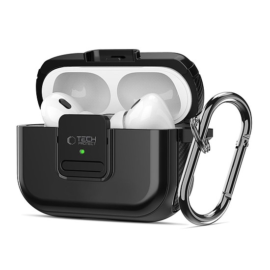 Tech-Protect Defender Hook MagSafe tok karabinerrel Apple AirPods Pro 1/2-hez - fekete