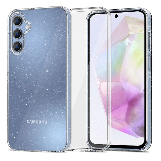 Tech-Protect FlexAir tok Samsung Galaxy A35 5G telefonhoz - Clear-Glitter