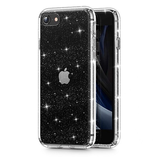 Tech-Protect Glitter iPhone 7/8/SE 2020/2022 tok - átlátszó ezüst