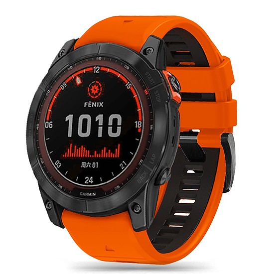 Tech-Protect IconBand Pro szíj Garmin Fenix 3 / 5X / 3HR / 5X Plus / 6X / 6X Pro / 7X készülékhez - narancssárga-fekete