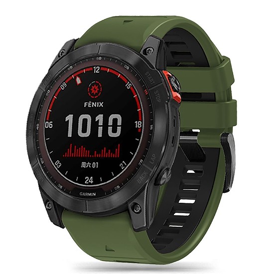 Tech-Protect IconBand Pro szíj Garmin Fenix 3 / 5X / 3HR / 5X Plus / 6X / 6X Pro / 7X készülékhez - Sötétzöld/fekete