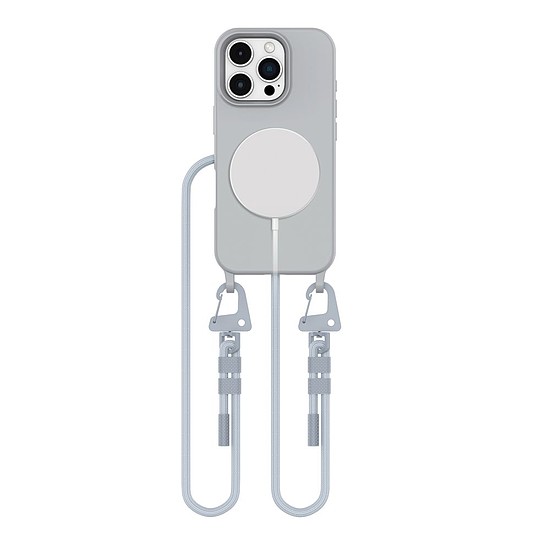 Tech-Protect MagNecklace MagSafe tok zsinórral iPhone 16 Pro készülékhez - szürke