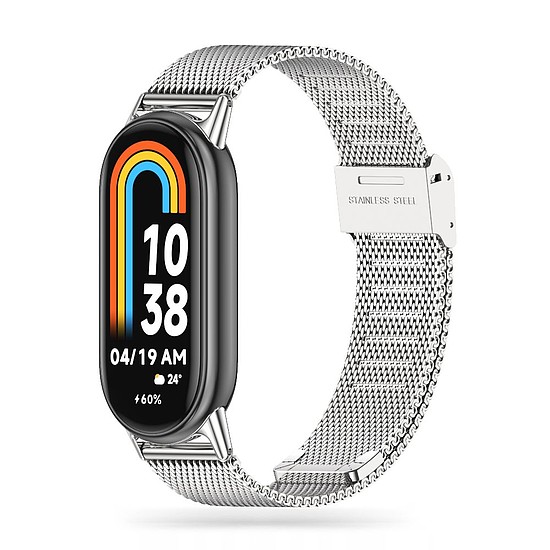 Tech-Protect MilaneseBand szíj Xiaomi Smart Band 8/8 NFC-hez - ezüst