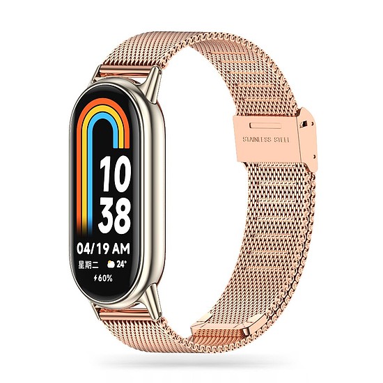 Tech-Protect MilaneseBand szíj Xiaomi Smart Band 8/8 NFC-hez - rózsaszín