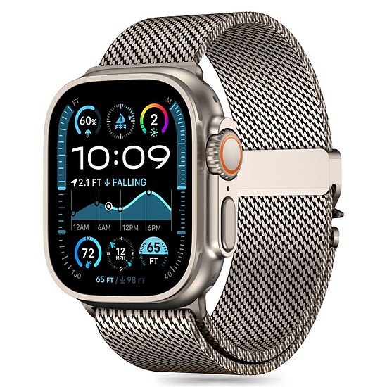 Tech-Protect Milano szíj Apple Watchhoz 6 / 7 / 8 / 9 / 10 / SE / Ultra 1 / 2 (44 / 45 / 46 / 49 MM) - titán