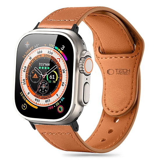 Tech-Protect Naturalfit szíj Apple Watch 4 / 5 / 6 / 7 / 8 / 9 / SE (38 / 40 / 41 mm) - barna