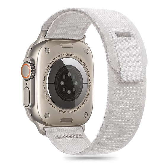 Tech-Protect nylon csíkos szíj Apple Watch 6 / 7 / 8 / 9 / 10 / SE / Ultra 1 / 2 (44 / 45 / 46 / 49 MM) - szürke