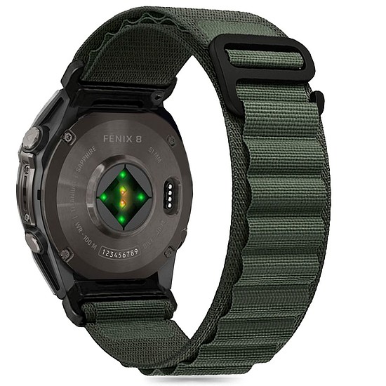 Tech-Protect Nylon Pro szíj Garmin Fenix 5X / 5X PLUS / 6X / 6X Pro / 7X / 8 (51MM) készülékhez - zöld