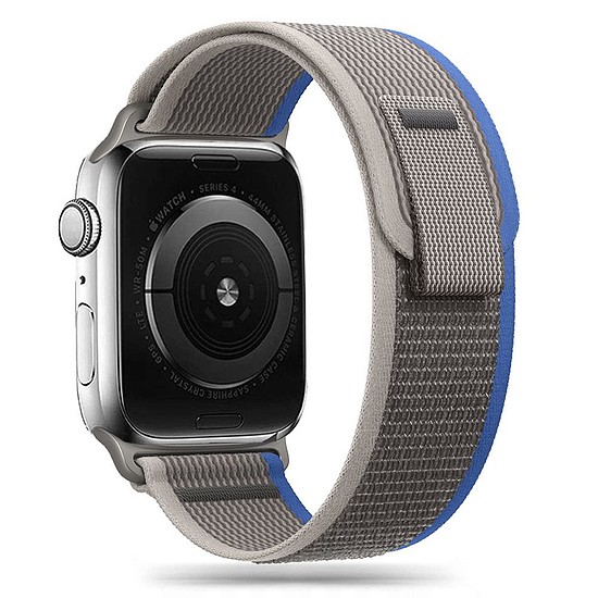 Tech-Protect nylon szíj Apple Watch 4 / 5 / 6 / 7 / 8 / 9 / SE (38/40/41 mm) - szürke-kék