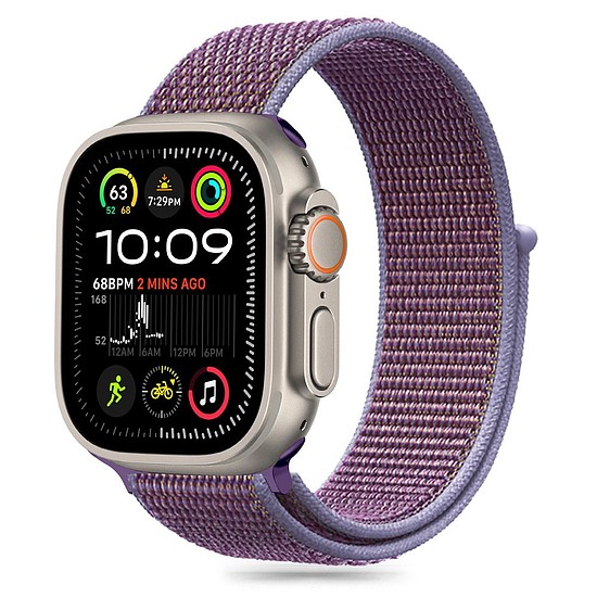 Tech-Protect nylon szíj Apple Watch 6 / 7 / 8 / 9 / 10 / SE / Ultra 1 / 2 (44 / 45 / 46 / 49 MM) - lila