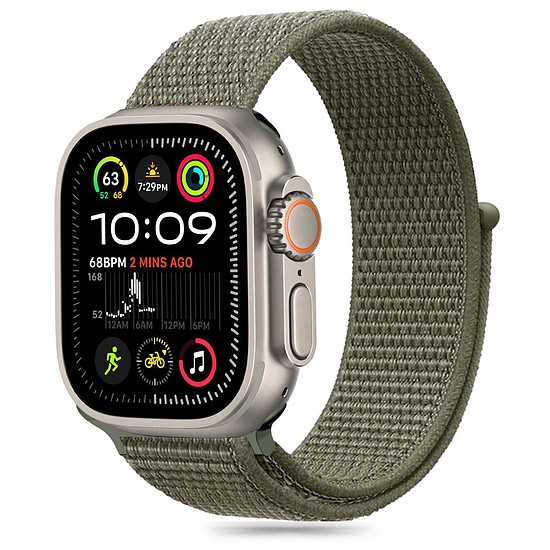 Tech-Protect nylon szíj Apple Watchhoz 6 / 7 / 8 / 9 / 10 / SE / Ultra 1 / 2 (44 / 45 / 46 / 49 MM) CarGO - zöld