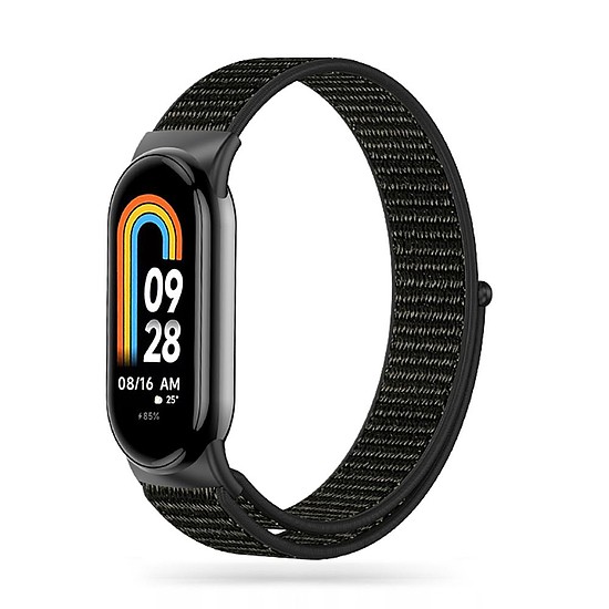 Tech-Protect nylon szíj Xiaomi Smart Band 8/8 NFC-hez - fekete