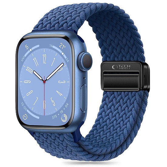 Tech-Protect nylonmag szíj Apple Watch 4 / 5 / 6 / 7 / 8 / 9 / SE / Ultra 1 / 2 (42 / 44 / 45 / 49 mm) - kék