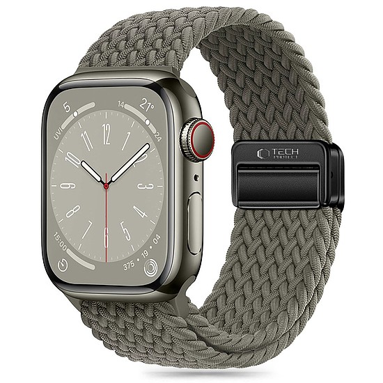 Tech-Protect nylonmag szíj Apple Watch 4 / 5 / 6 / 7 / 8 / 9 / SE / Ultra 1 / 2 (42 / 44 / 45 / 49 MM) - zöld