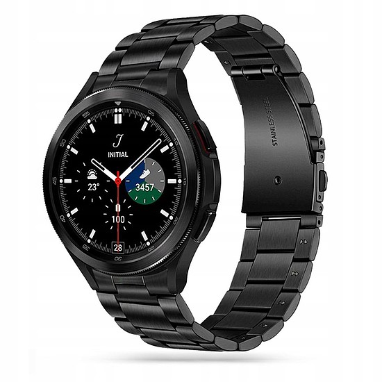 Tech-Protect rozsdamentes karkötő Samsung Galaxy Watch 4 / 5 / 5 Pro / 6 / 7 / FE készülékhez - fekete