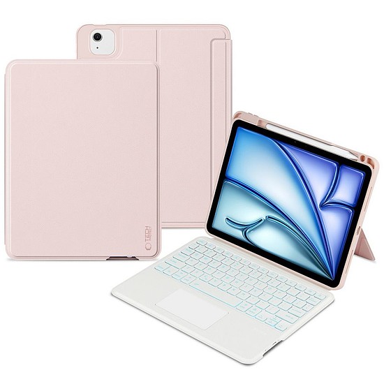 Tech-Protect SC Mag Pen + billentyűzet tok Apple iPad Air 10,9" 4. / 5. gen. (2020-2022) / 11" 6. generációhoz. (2024) - Rózsaszín