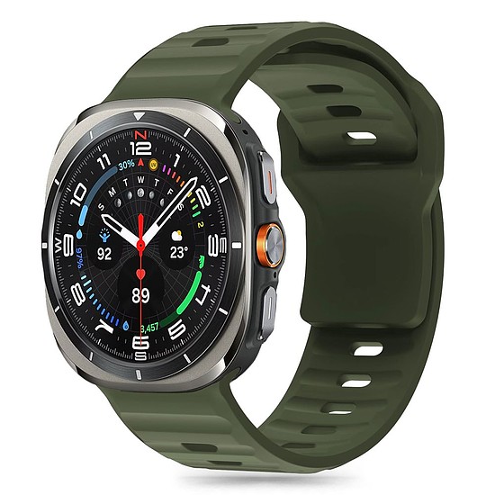 Tech-Protect Silicone Line szíj Samsung Galaxy Watch Ultra (47 mm) készülékhez - zöld