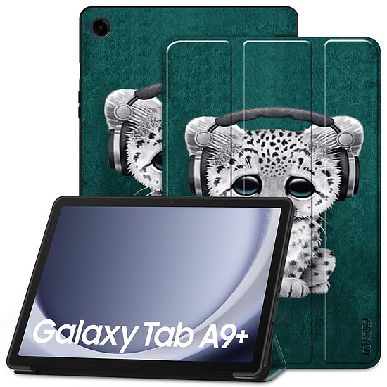 Tech-Protect SmartCase Samsung Galaxy Tab A9+ 11" X210 / X215 / X216 telefonhoz - kék macskával