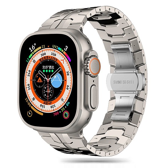 Tech-Protect Stainless Line karkötő Apple Watch 4 / 5 / 6 / 7 / 8 / 9 / SE / Ultra 1 / 2 (42/44/45/49 mm) titánhoz