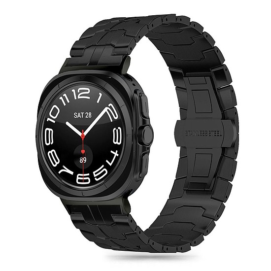 Tech-Protect Stainless Line szíj Samsung Galaxy Watch Ultra (47 mm) készülékhez - fekete