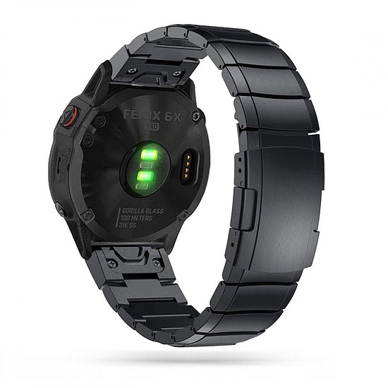 Tech-Protect SteelBand karkötő Garmin Fenix 5 / 6 / 6 Pro / 7 készülékhez - fekete