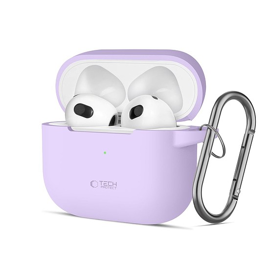 Tech-Protect szilikon horgos tok Apple AirPods 3-hoz - lila